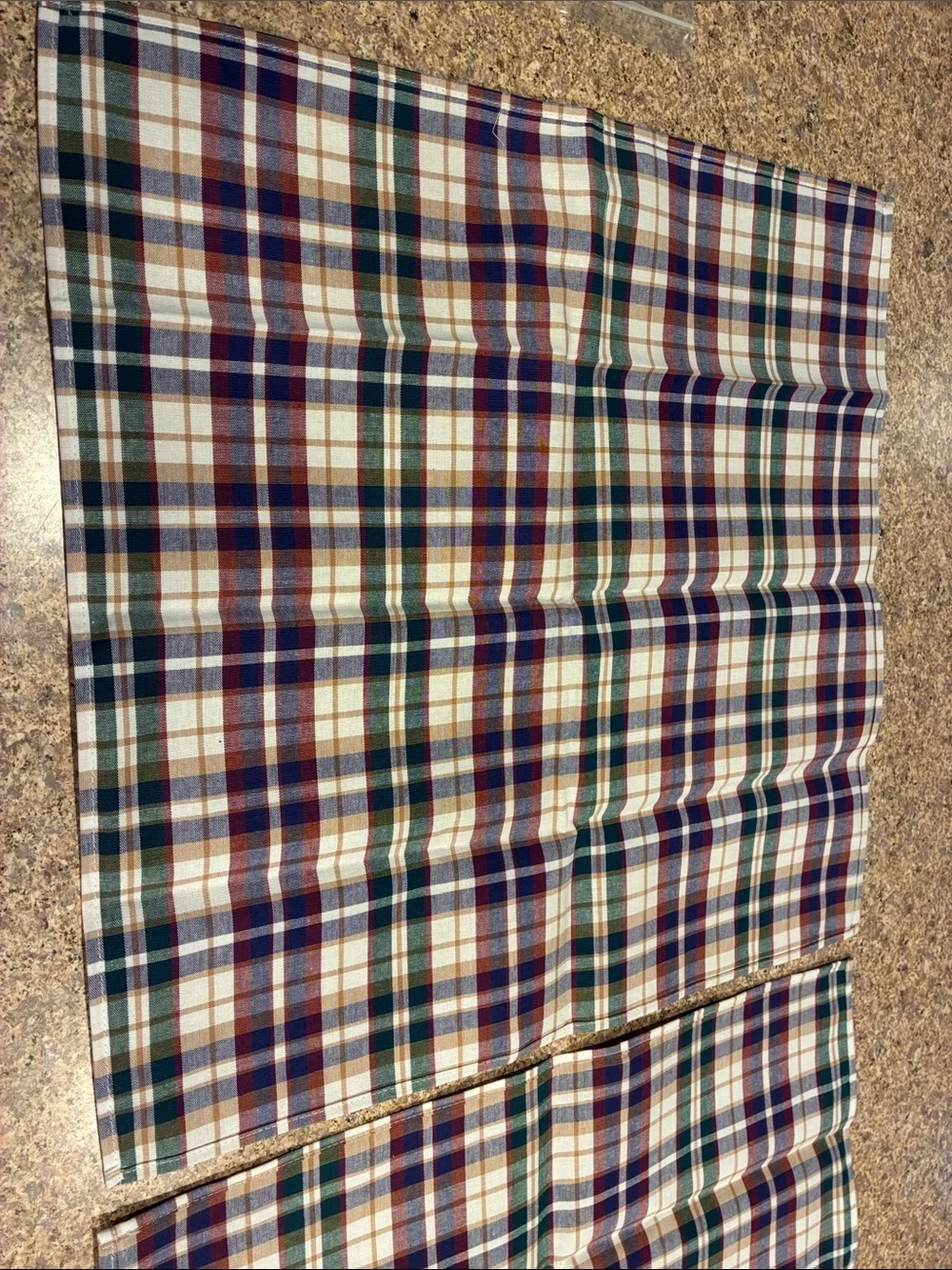 Longaberger Woven Traditions Plaid Cotton Fabric Napkins SMELLS MUSTY
